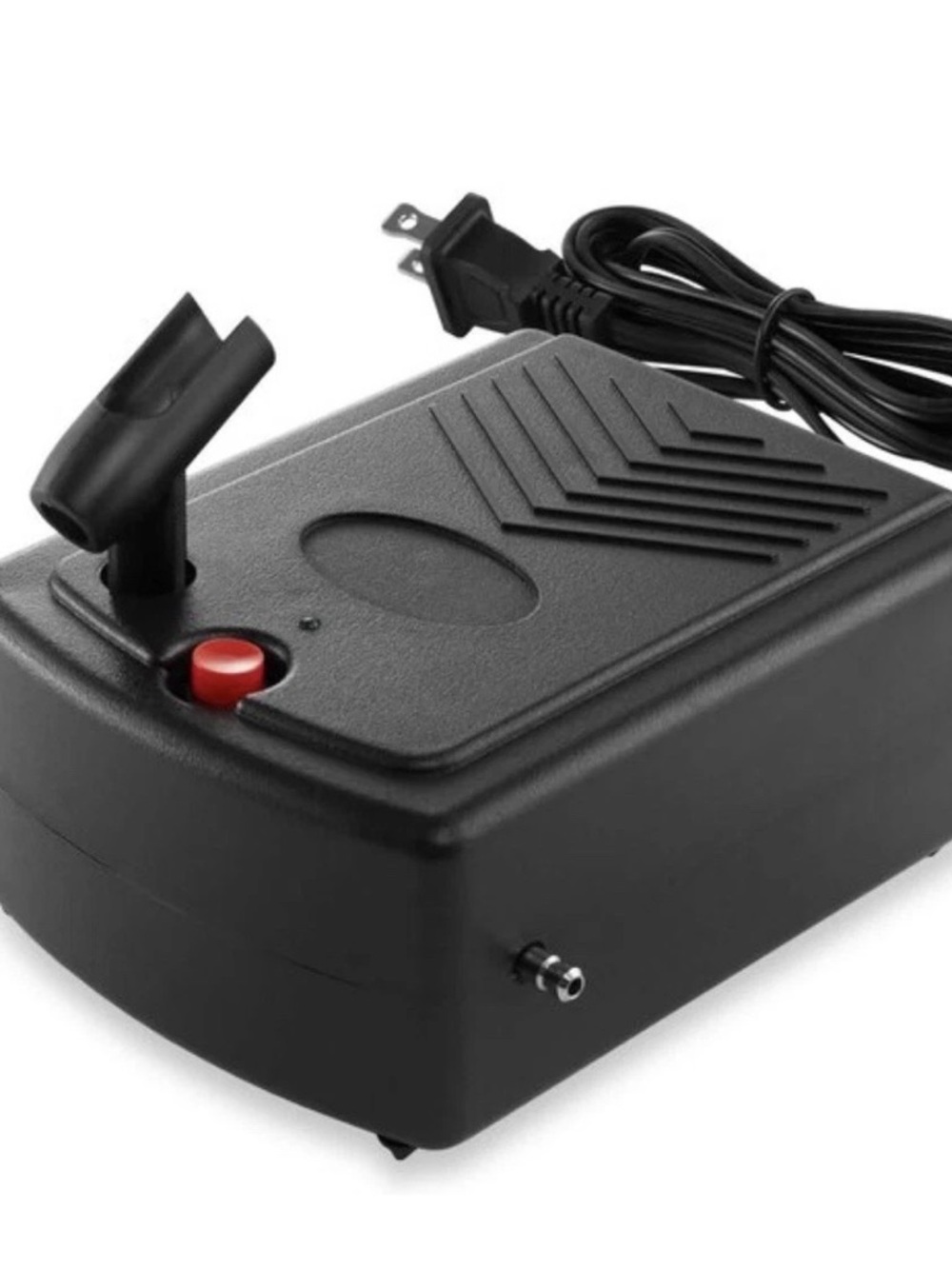 Point Zero Black Electric Mini Air Pump with Red Button